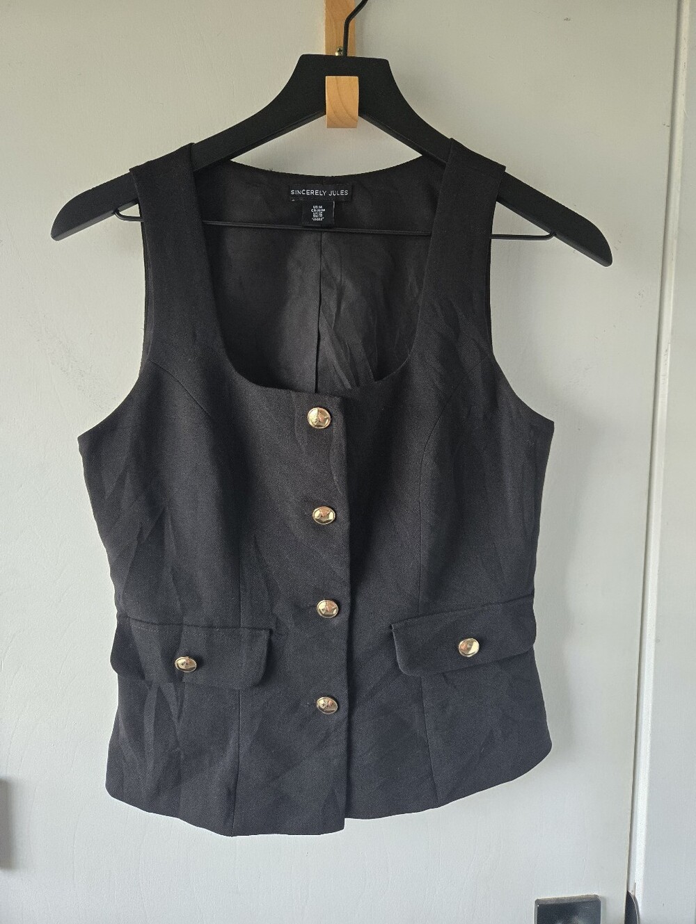 Blazer Vest Top Sincerely Jules Size M